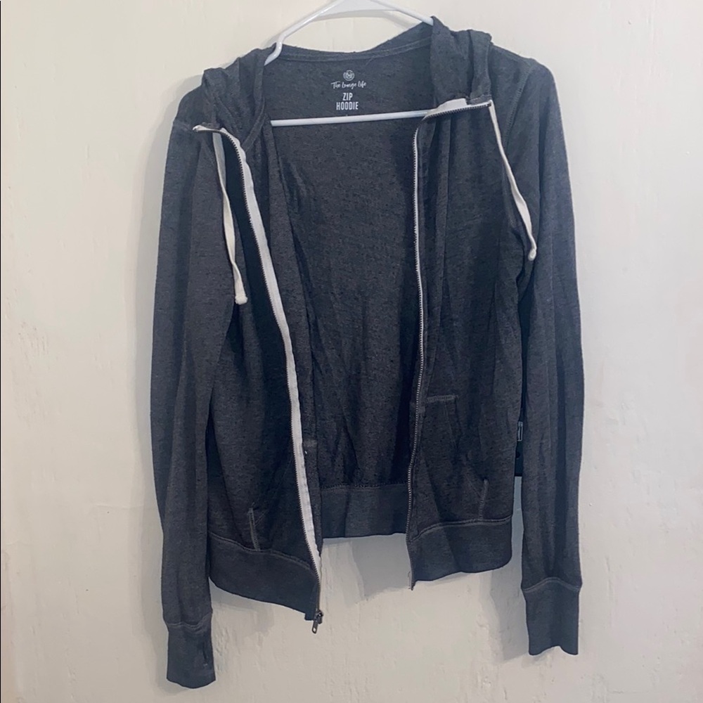 The Lounge Life Charcoal Zip-Up Hoodie